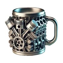 V8 Engines Stainless Steel Cup,Personalized Coffee Mug with Insulated Handle,Perfect for Car Lovers Gifts,Mechanics, Birthday, Christmas,Living room decoration as a work of art A
