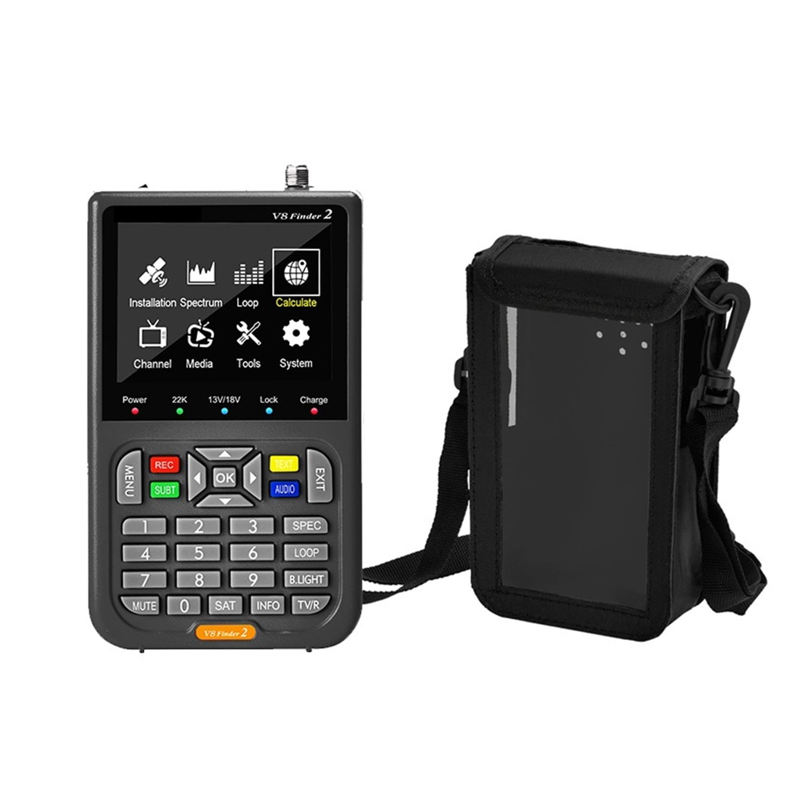 V8 Finder 2 Digital Satellite Finder DVB-S2X 1080P HD Receptor TV Signal Receiver Sat Decoder + Bag