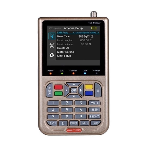 V8 Finder Meter(V-73HD) 1080P Version HD Meterdigital Satellite Detector Combination Supports DVB-T2/dvb S2 Meter ,Easy to Carry