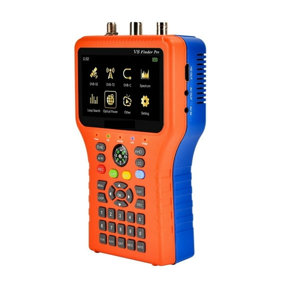 V8 Finder Pro DVB-S2 DVB-T2 DVB-C AHD H.265 Satellite Meter Satellite Finder ,Speaker Integrated