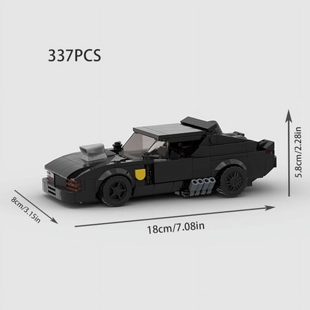 V8 Interceptor MOC Mad Vehicle Max City Racing Sports Car Speed Champion Racer Building Blocks Brick Toys Boys Birthday Gifts