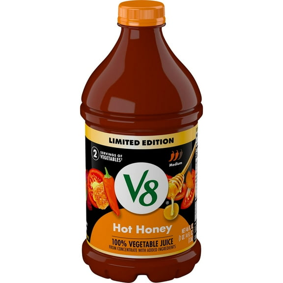 V8 Limited Edition 100% Vegetable Juice - Hot Honey - 46 oz- Pack of 2