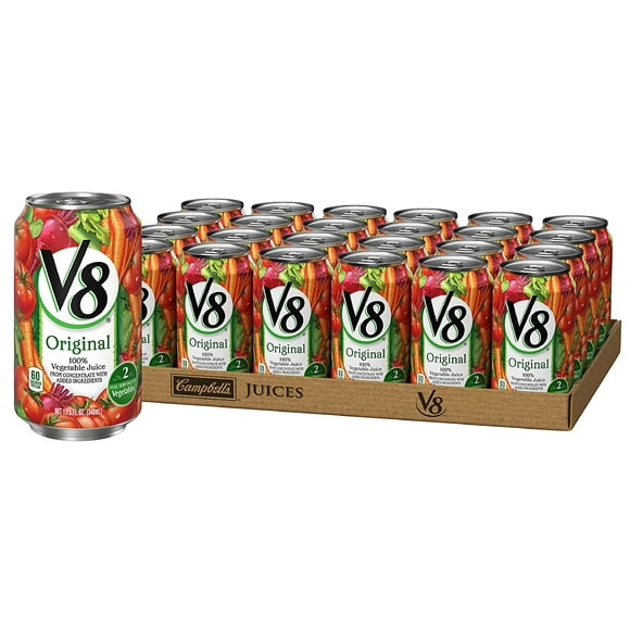 V8 Original 100% Vegetable Juice, 11.5 Fl Oz Can, Pack of 24