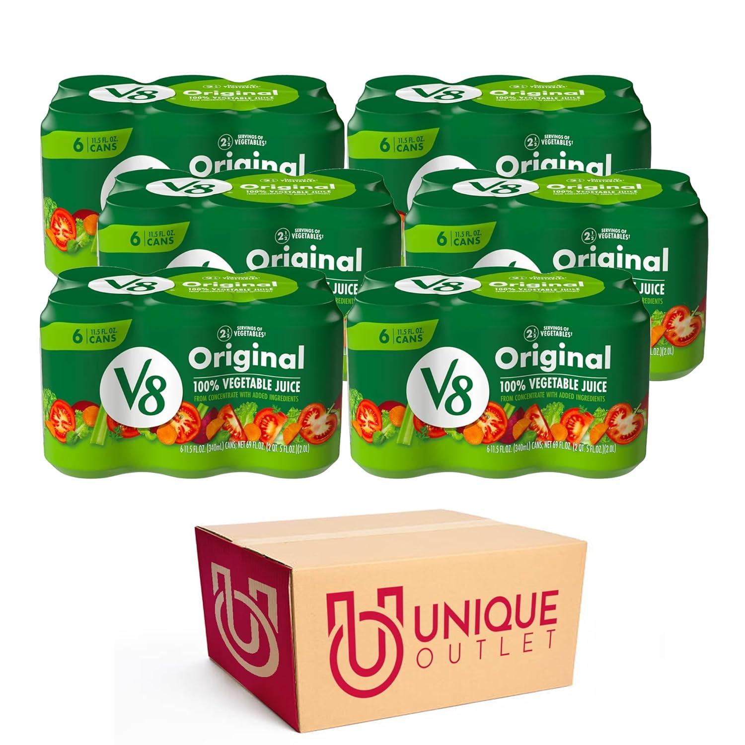 V8 Original 100% Vegetable Juice, 11.5 fl oz Can 36 Pack by - Walmart.com