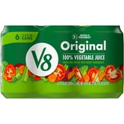 V8 Original 100% Vegetable Juice, 11.5 fl oz Can, 6 Count