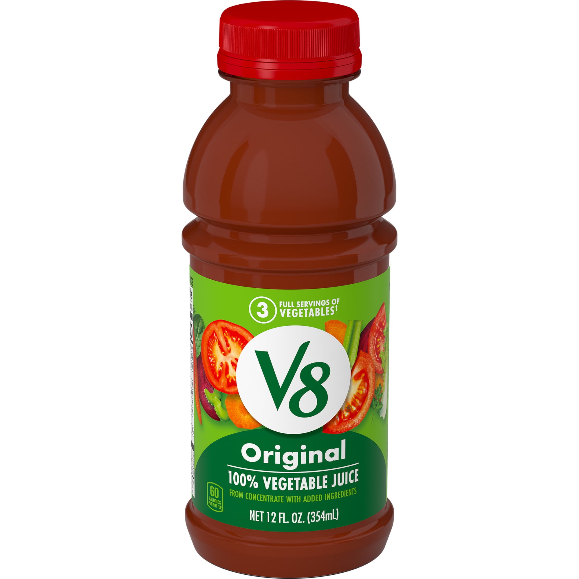 V8 Original 100% Vegetable Juice, 12 fl oz Bottle