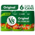 thumbnail image 1 of V8 Original 100% Vegetable Juice, 5.5 fl oz Can, 6 Count, 1 of 13