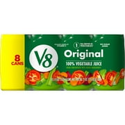 V8 Original 100% Vegetable Juice, 5.5 fl oz Can, 8 Count
