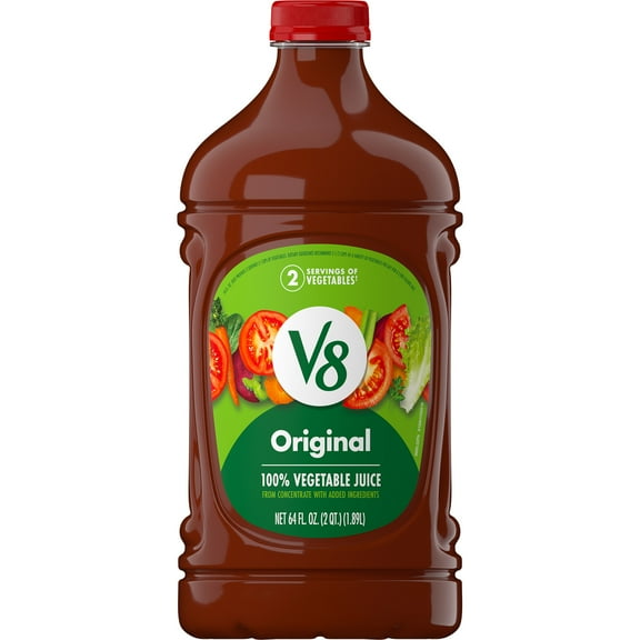 V8 Original 100% Vegetable Juice, 64 fl oz Bottle