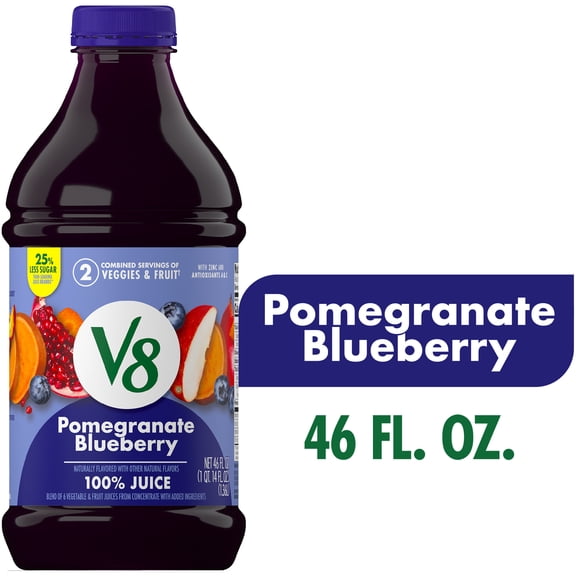 V8 Pomegranate Blueberry 100% Fruit and Vegetable Juice, 46 fl oz Bottle