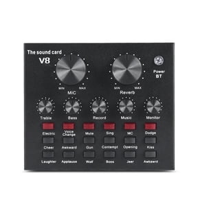 V8 Professional Sound Card Streaming Live Broadcast Podcast Recording Studio Equipment