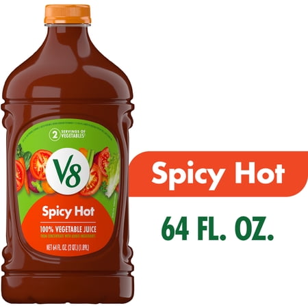 V8 Spicy Hot 100% Vegetable Juice, 64 fl oz Bottle