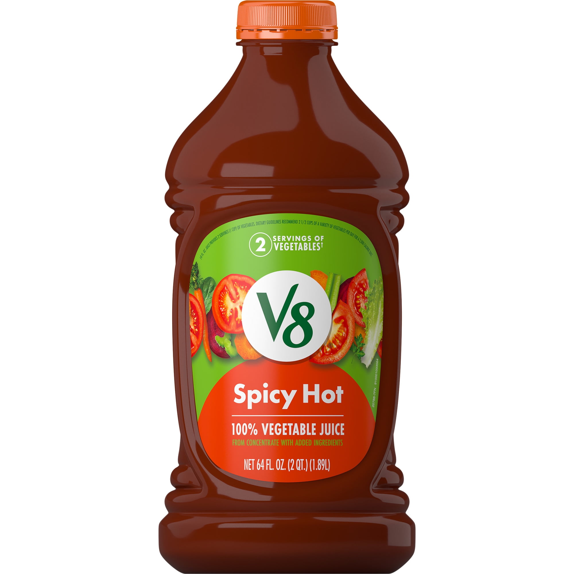 ♪SPICY♪ V8 Spicy Hot 100% Vegetable Juice, 64 fl oz Bottle - Walmart.com