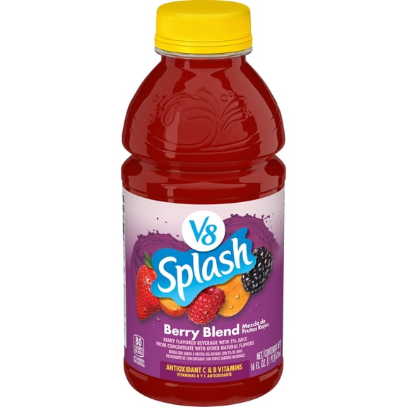 V8 Splash Berry Blend Flavored Beverage, 16 fl oz Bottle