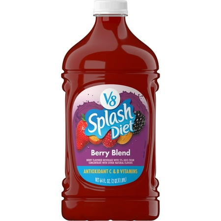 V8 Splash Diet Berry Blend Flavored Beverage, 64 fl oz Bottle