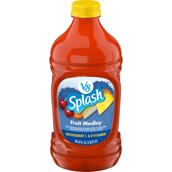 V8 Splash Fruit Medley Flavored Beverage, 64 fl oz Bottle