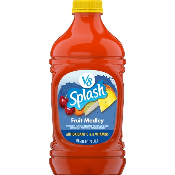 V8 Splash Fruit Medley Flavored Beverage, 64 fl oz Bottle