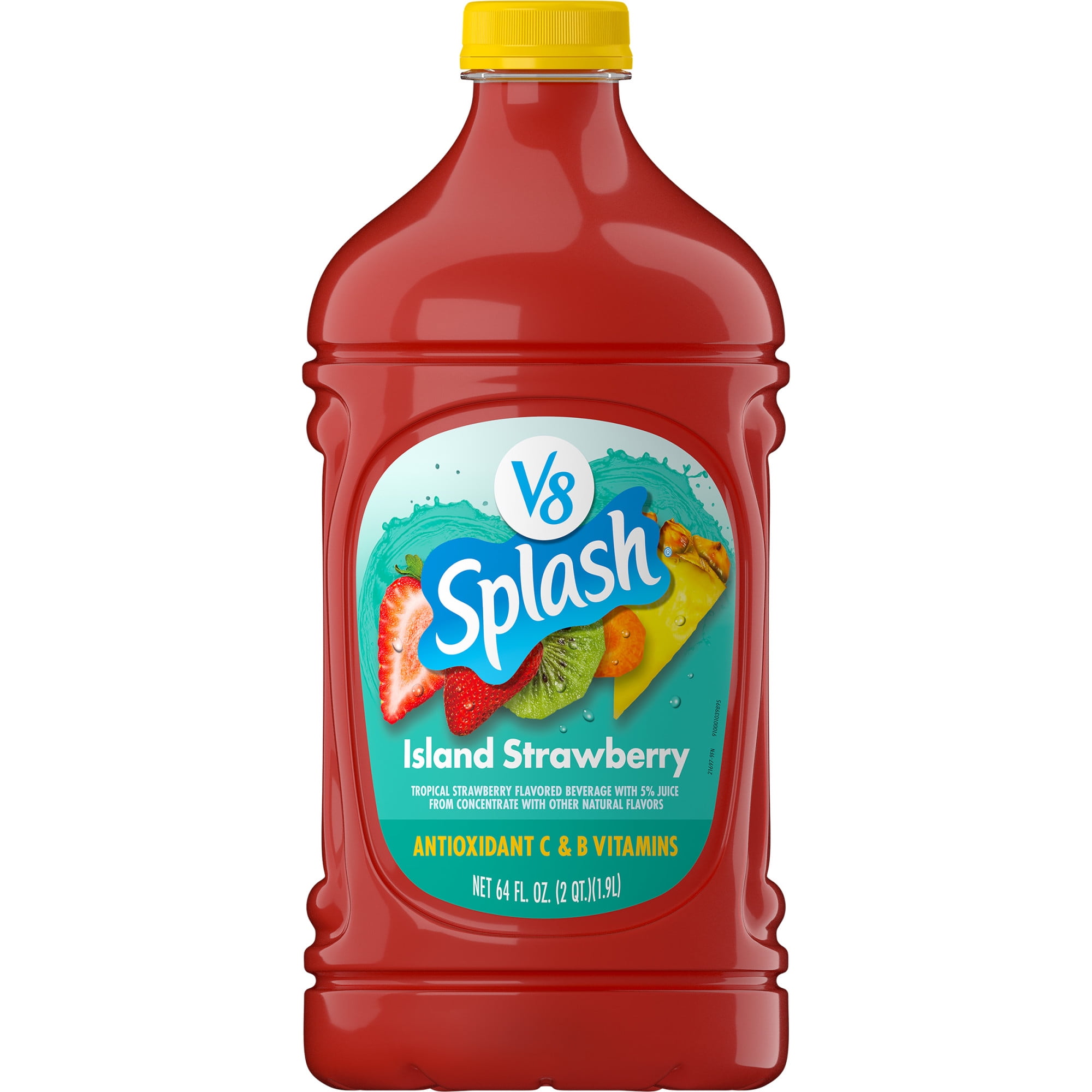 V8 Splash Island Strawberry Flavored Beverage, 64 fl oz Bottle
