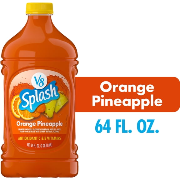 V8 Splash Orange Pineapple Flavored Beverage, 64 fl oz Bottle