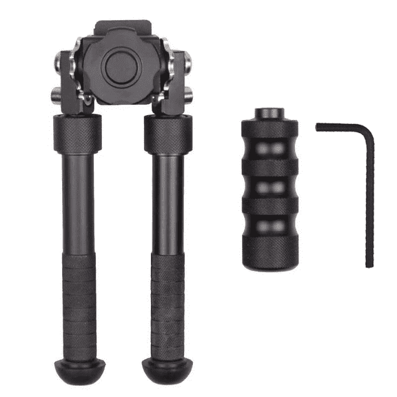 V8 Tactical Rifle Adjustable Bipod, Quick Detach Lever for Picatinny Rail Mount(360 Degree Swivel)
