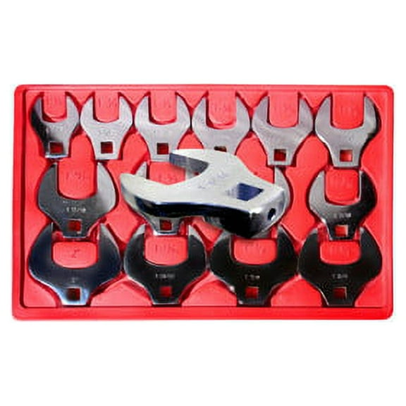 V8 Tools 7814 14-Piece 1/2 in. Drive SAE Jumbo Crowfoot Wrench Set