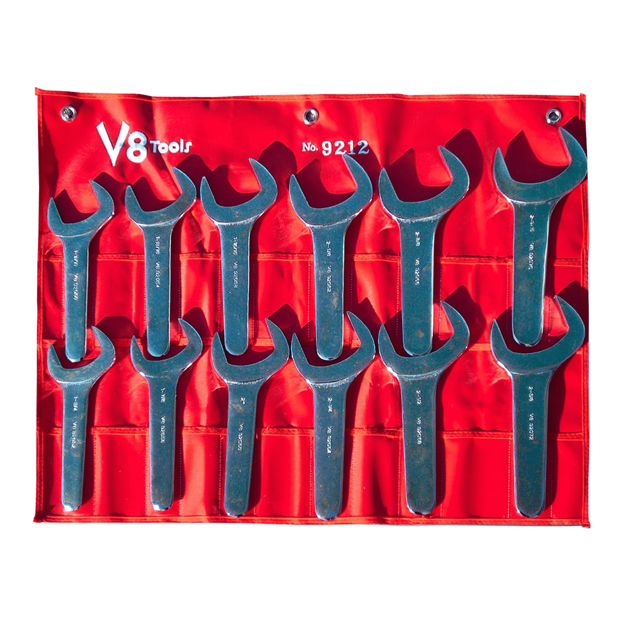 V8 Tools 9212 12-Piece Jumbo SAE Service Wrench Set