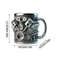 thumbnail image 1 of V8 V6 Mechanical Engine Stainless Steel Mug Personalized Stainless Steel Mug 3D Engine Design Retro Coffee Cup for Car Enthusiasts Wine Cup Coffee Cup Gift Decoration, 1 of 5