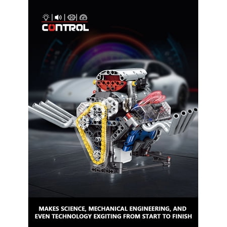 V8 engine building blocks, APP control, unlocking new gameplay for engineering enlightenment
