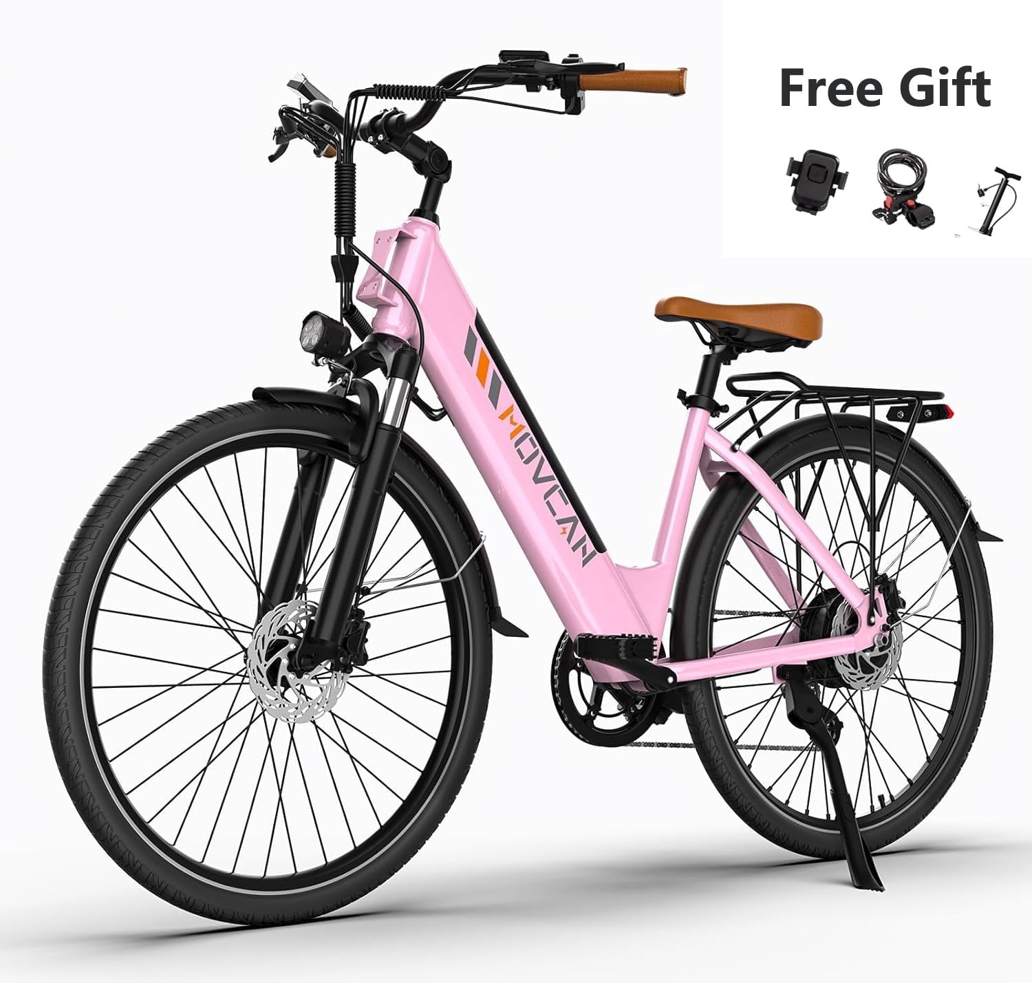 V80 Movcan  Electric Bike, 1000W Motor 28MPH Ebike, 48V 13Ah Removeable Battery, 26''  Cruiser Adult Electric Bicycles up to 70 Miles