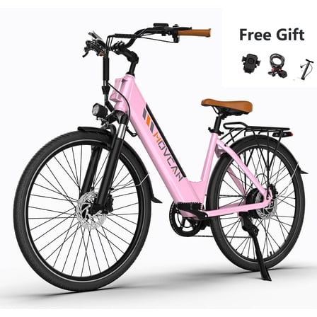 V80 Movcan  Electric Bike, 1000W Motor 28MPH Ebike, 48V 13Ah Removeable Battery, 26''  Cruiser Adult Electric Bicycles up to 70 Miles