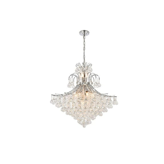 8005 Toureg Collection Chandelier D:31in H:35in Lt:15 Chrome Finish (Royal Cut Crystals)