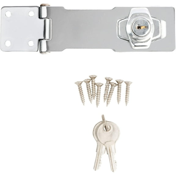 V827 Keyed Hasp Lock - Polished Chrome