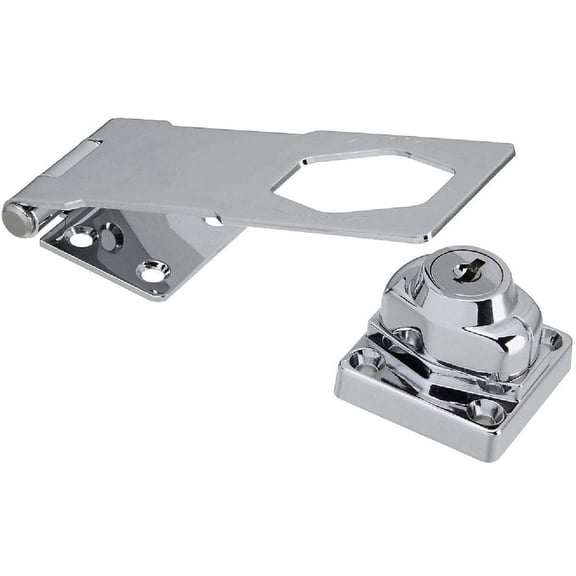 V827 Keyed Hasp Lock - Polished Chrome
