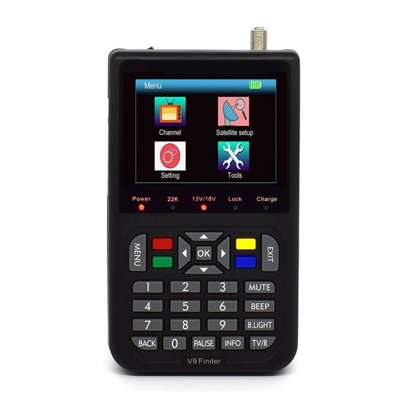 V9 Finder Digital Satellite Finder LCD Satellite Finder Digital Satellite Signal Finder Meter Satellite Finder 3.5 Inch LCD ,Easy to Operate