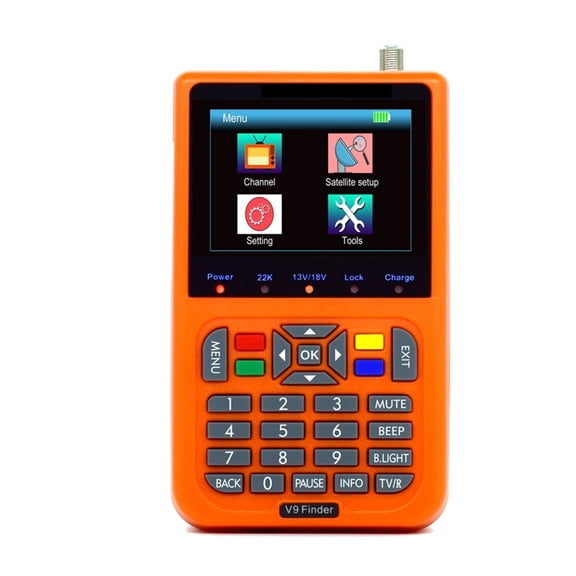 V9 Finder HD Satellite Finder DVB S2 Digital H.265 Full 1080P Built-in 3000mAh Battery FTA 3.5" LCD Sat Finder ,Easy to Operate