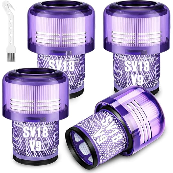 V9 SV18 Filter Replacement for Dy*son SV18 Digital Slim/Spare & for Dy-son V9 Motorbar Cordless Vacuum, Part No. 970612-01 V9 Motorbar Vacuum Filter, 4 Pack