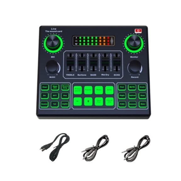 V9SJ Live Sound Card with 12 Scene with Noise Reduces Voice Changer Changing in Live Performances and Gaming