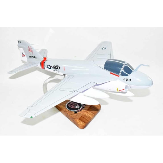 VA-304 Firebirds KA-6D (1990) Intruder Model, 1/36th Scale, Mahogany, Navy