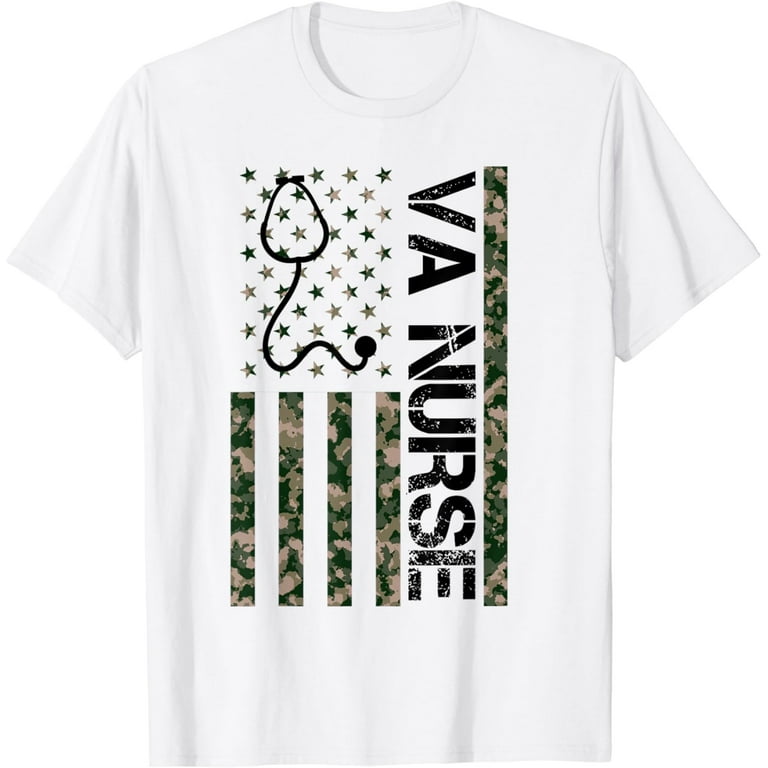 Va Nurse Distressed American Flag Short Sleeve Tshirt Va Nurse Distressed American Flag Short Sleeve Tshirt