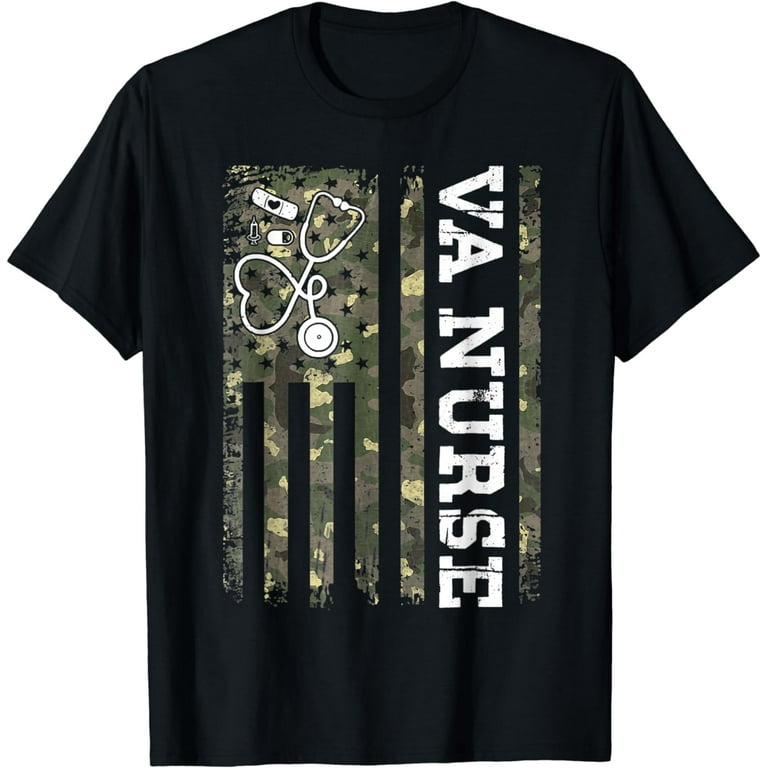 Va Nurse Distressed American Flag Short Sleeve Tshirt Va Nurse Distressed American Flag Short Sleeve Tshirt