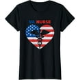 thumbnail image 1 of VA Nurse Nursing Staff USA Flag Vet Nursing T-Shirt, 1 of 3
