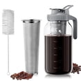 thumbnail image 1 of VA1KENE 64oz Cold Brew Coffee Pitcher Ice Coffee Maker with Spout, Handle & Stainless Steel Filter Coffee Maker with lid for Home Kitchen-Gray, 1 of 8