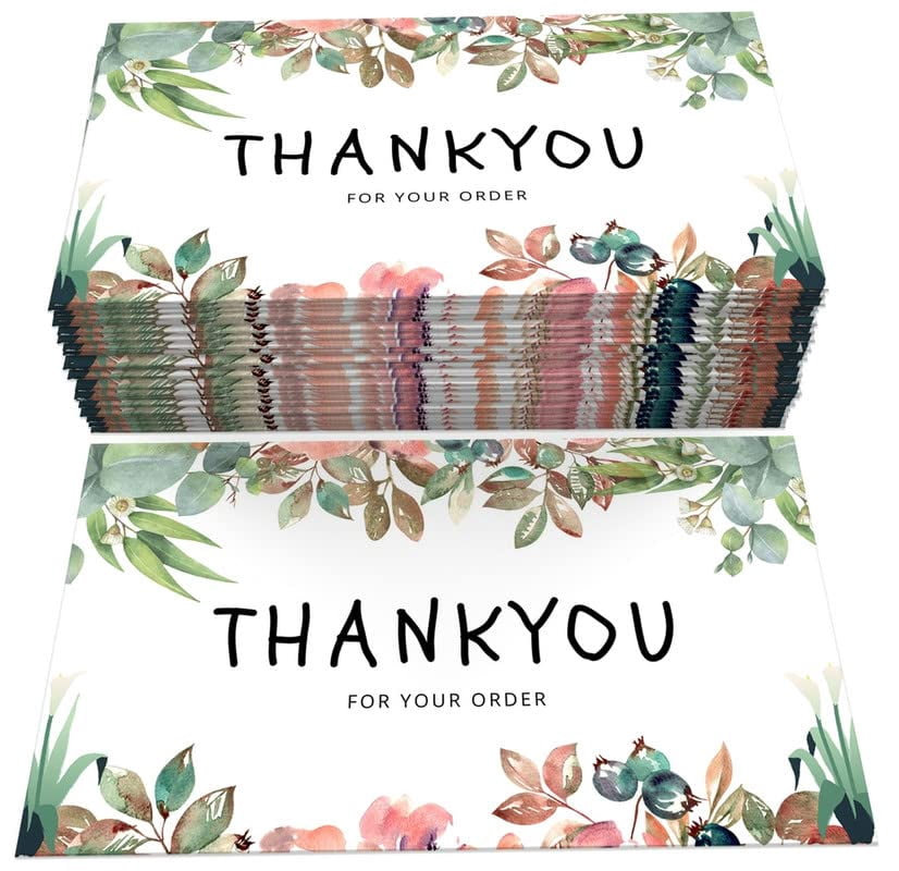 AmandaCreation "Thank You For Shopping" Customer Appreciation Stickers, 60 Pack, 1.5" Circle Labels