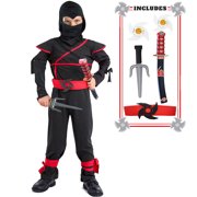 VAAT Ninja Costume for Kids Halloween Ninja Cosplay Costumes Accessories Boys Dress up Best Gifts(kids-S-4/5T)