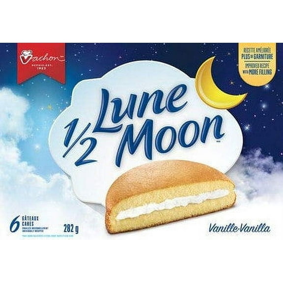 Vachon 1/2 Lune Moon Vanilla Cakes 6 Each
