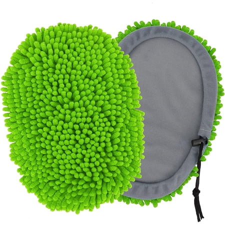 VACUSHOP 2 Pack 62" Microfiber Car Wash Brush Replacement Head Sponge, Chenille Scratch-Free Replacement Head Car Wash Mop Head