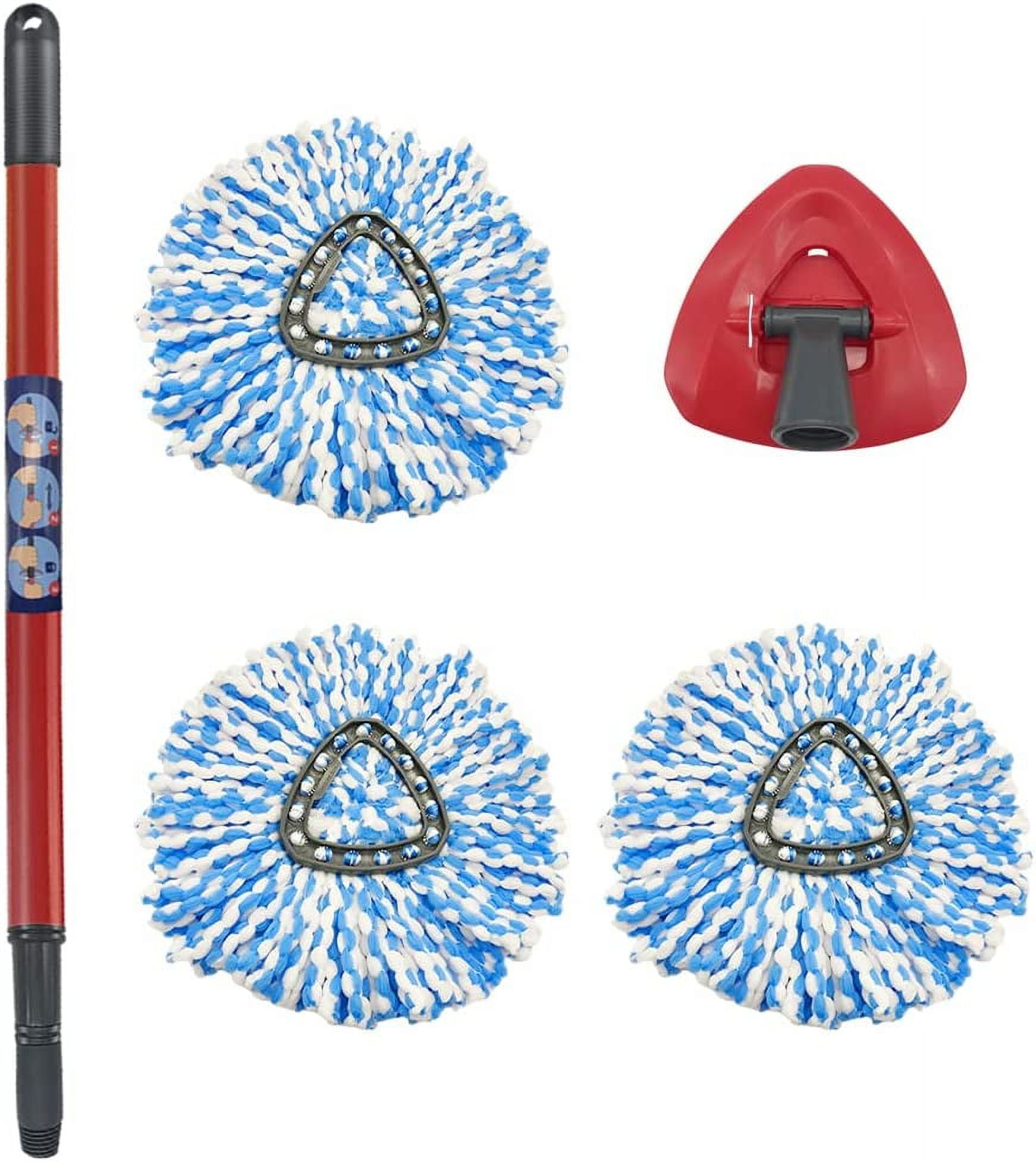 5Pack Spin Mop Accessories with 1 Base + 1 Handle + 3 Mop