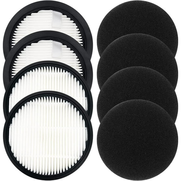 VACUSHOP Hepa Filters Compatible With Laresar Elite 3/WLUPEL KBHO15 Vacuum Cleaner (4 Filters+4 Sponges)