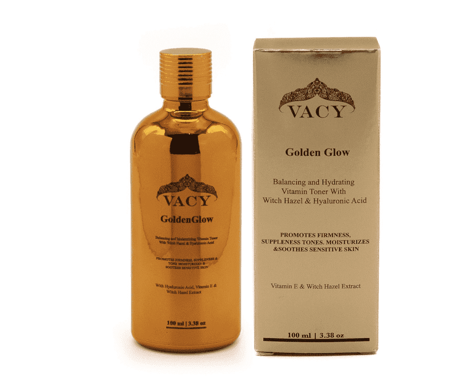 VACY GoldenGlow Balancing and Hydrating Vitamin Toner infused with Witch Hazel & Hyaluronic Acid