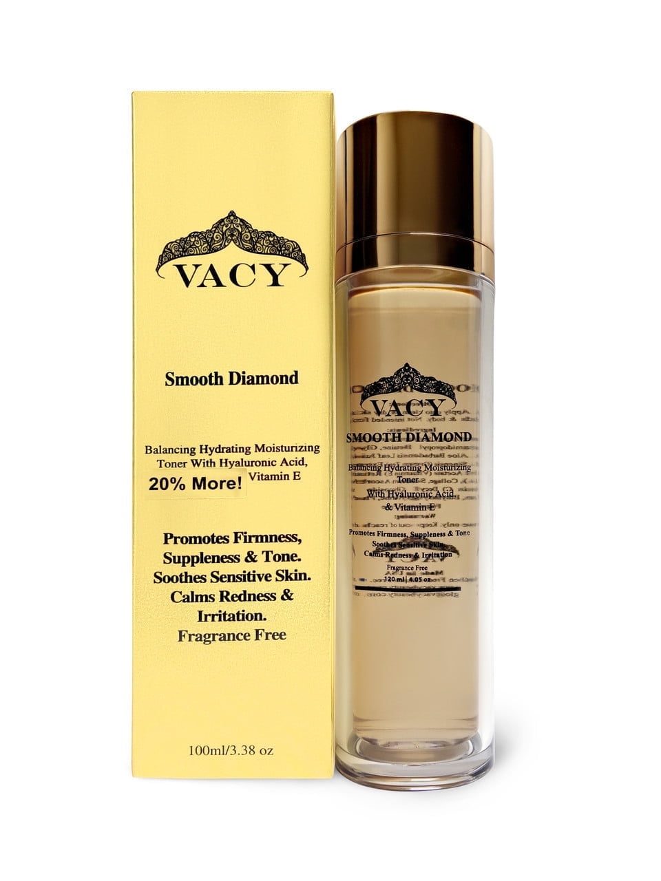 VACY Smooth Diamond Balancing Hydrating Unscented Toner, Hydrates and Soothes Your Skin
